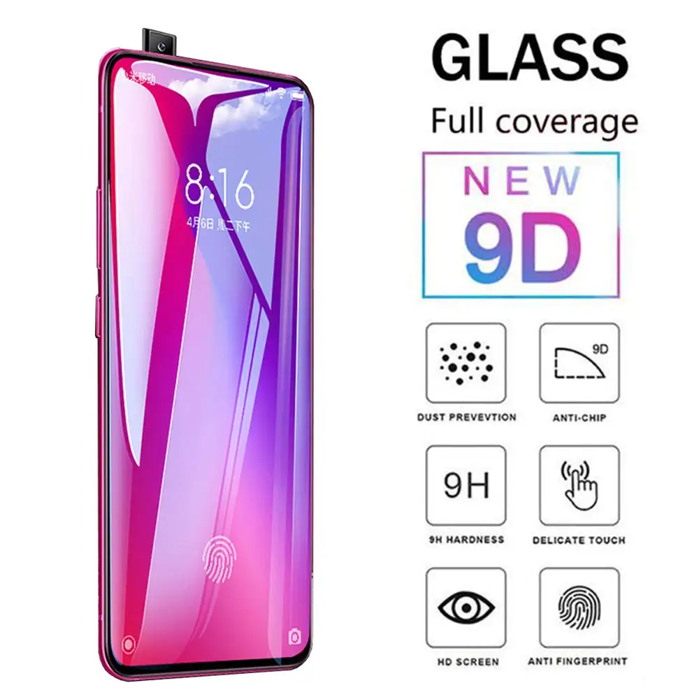 

100Piece/Lot Tempered Glass 9D Xiaomi Mi 9T Mi9T MI9 T Pro 9SE Full Glue Coverage Protective Film Redmi K20 Pro Screen Protector