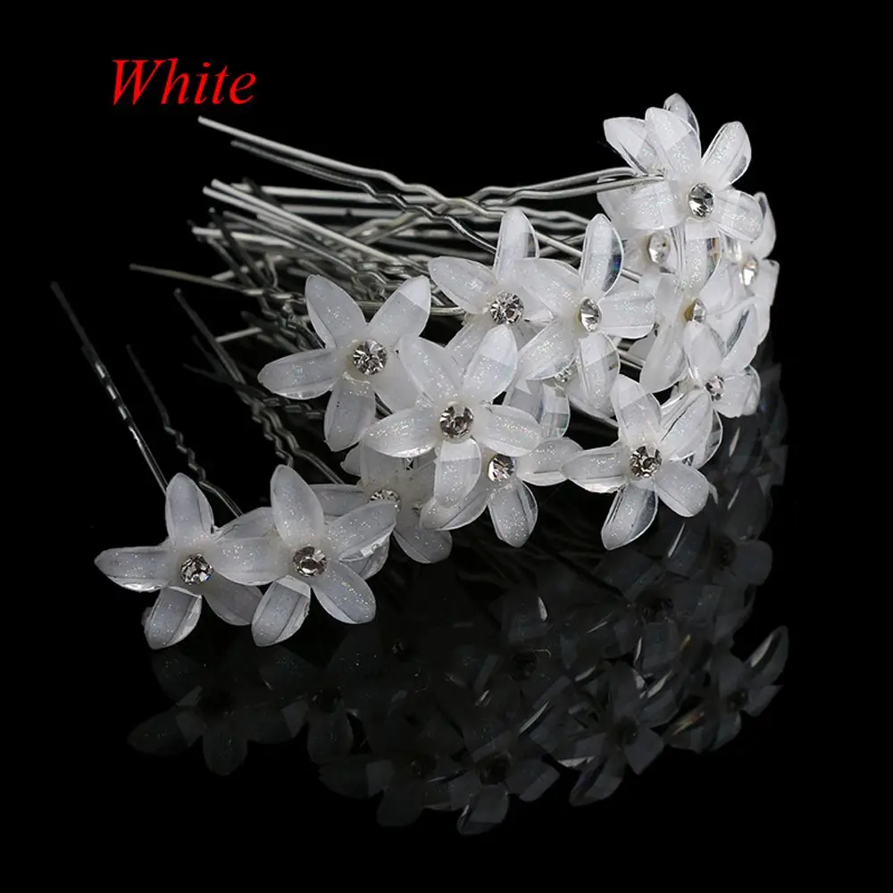 Wholesale 20pcs/lot Flower Crystal Rhinestone UShaped Hairpin HairClip