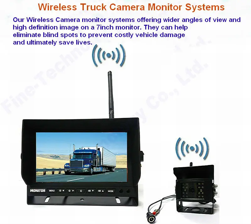 2pcs Wholesale 24v Truck Bus Trailer Camera Monitor Systems Digital