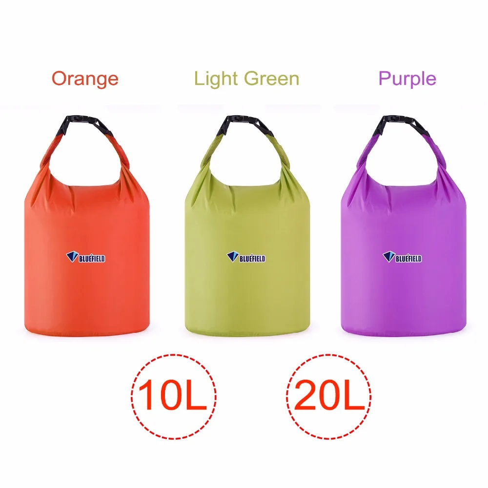 Bluefield 10L/20L Открытый водонепроницаемый плавательный мешок Кемпинг подводное
