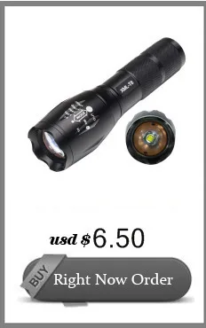 LED Flashlight CREE Q5 / XM-L T6 1000lm / 2000Lumens Torch Cree LED Torch light For 1x18650 5 Models+ AC Charger