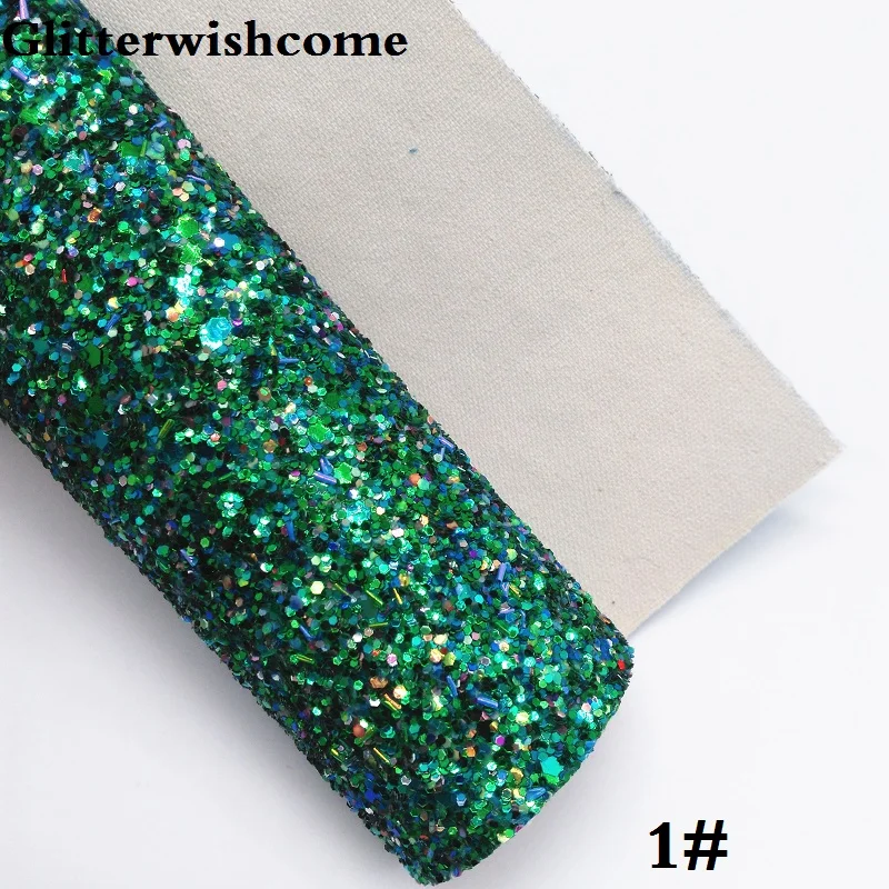 Glitterwishcome 21X29 см A4 размер винил для бантов массивный блеск кожа Fabirc искусственная кожа листы для бантов, GM181A - Цвет: 1