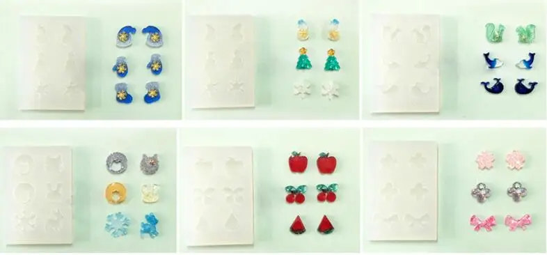 Download 1pcs Multi Design Women Clear Silicone Mold For Making Earrings DIY Mold Resin Casting DIY Hand ...