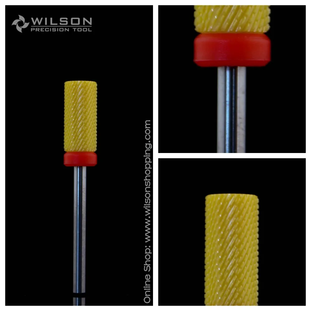 Yellow Ceramic Nail Drill Bit Small Barrel Bit F(613093)ceramic nail