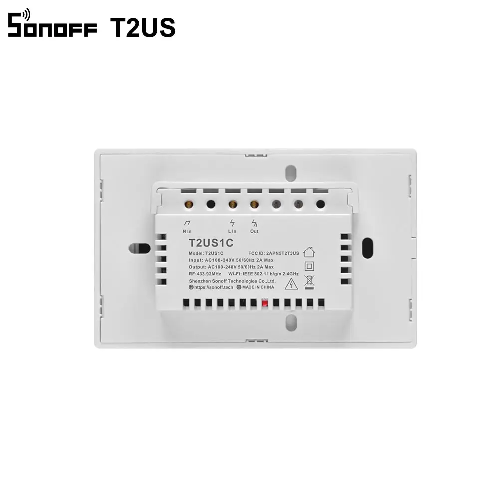 <h3 style="text-align: center;">SONOFF T2US TX Smart Wifi interrupteur mural tactile</h3>