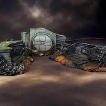 DIY секретное оружие миниатюрные местности Скрап двора разрушенный танк