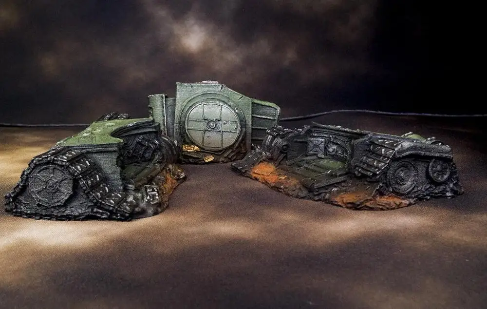 

SECRET WEAPON MINIATURES TERRAIN SCRAP YARD DESTROYED TANK (commission)