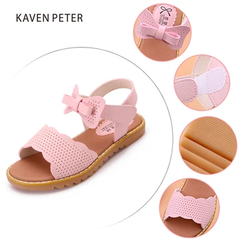 

2017 Summer girls sandals children princess shoes for party wedding dress dance kids toddler shoes baby flat sandals
