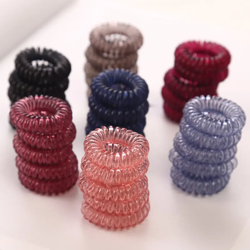 10PCS mix color 10 шт./лот, 3 см, маленькие веревки для волос, прозрачные цветные эластичные резинки для волос для девочек, детский конский хвост, держатель, резинка, аксессуары для волос - Цвет: 10PCS mix color