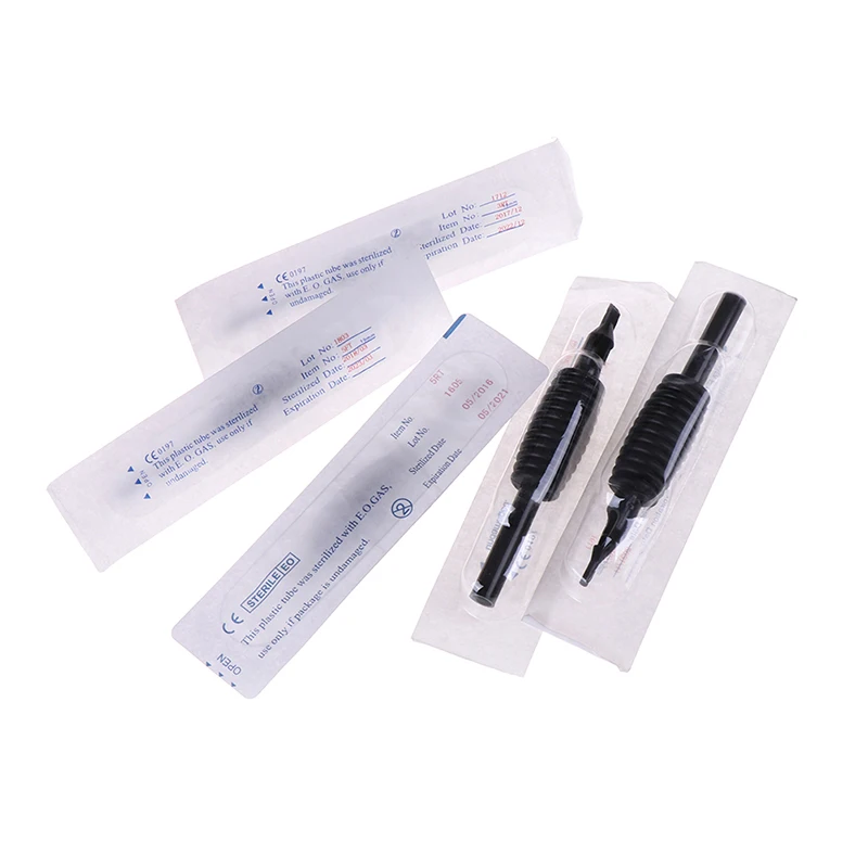 

NEW Tattoo Machine Silicone Grip 19mm Disposable Black Tube Combo RT FT Round Needle Tips Body Art