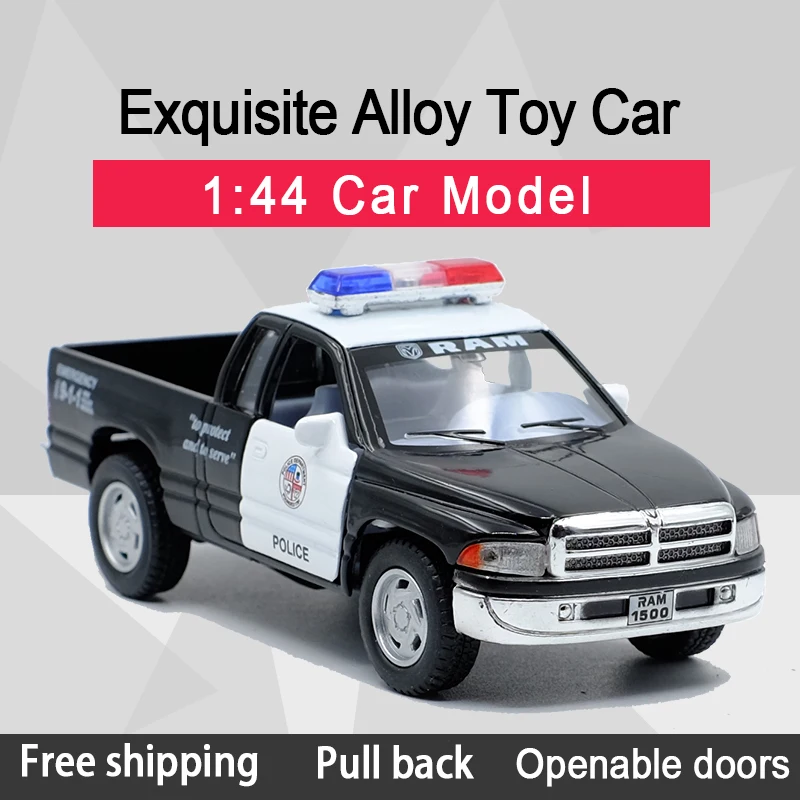 

Kinsmart 1:44 Dodge Ram Police Toy Car Alloy Diecast Car Model Toy With Pull Back For Children Gifts Toy Collection