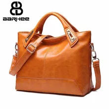 BARHEE/Винтажные европейские женские сумки из масляной кожи, женские сумки-тоут, высокое качество, сумка-мессенджер, основной черный, коричневый
