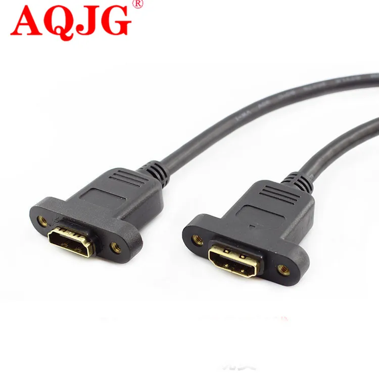 1.4V HDMI A Type Fmale to HDMI Female Extension Cord Screw Holes Lock