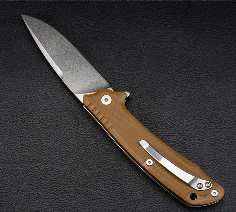 

NEW J011 Flipper folding knife D2 Blade ball bearings G10 handle outdoor camping hunting tactical pocket t Knives EDC hand tool