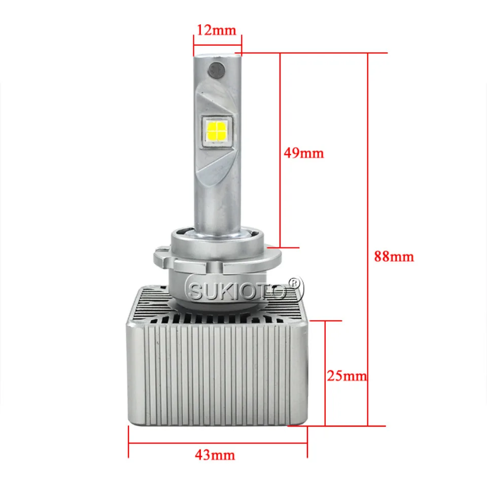 SUKIOTO без ошибок светодиодный налобный фонарь D2S светодиодный 6000K D3S D1S светодиодный светильник Canbus D4S D5S все в одном 70 Вт 7600LM автомобильный комплект передних фар