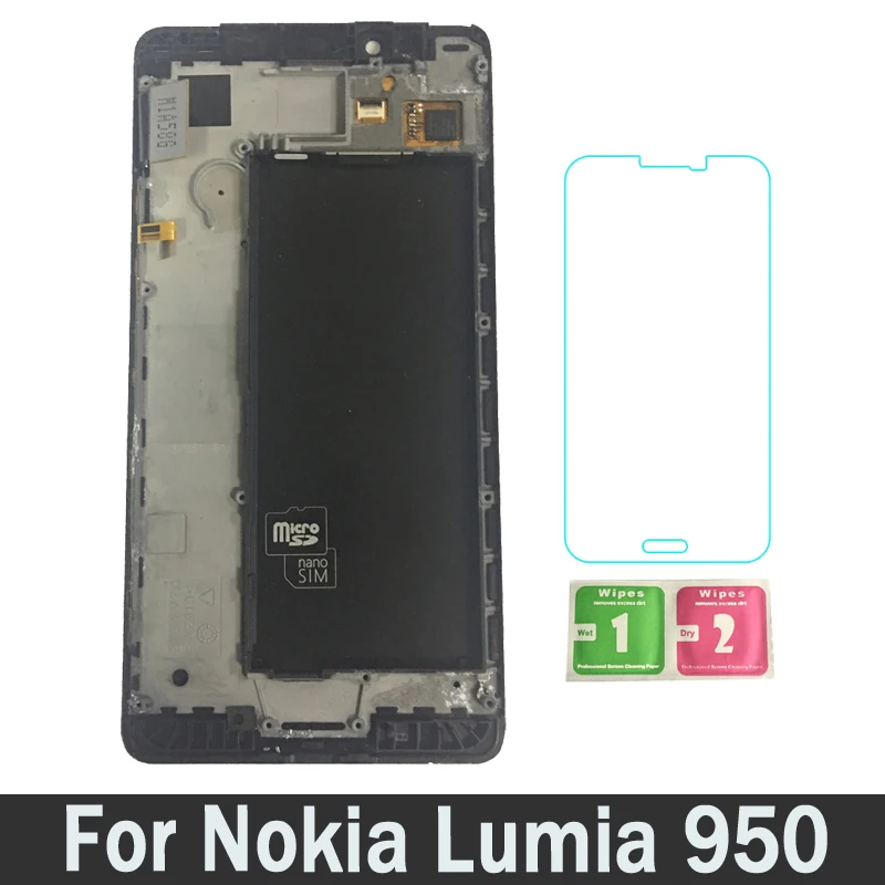 

New LCD Display Touch Screen Digitizer Assembly LCDs With Frame For Microsoft Nokia Lumia 950 Replacement Parts 100% Tested 950