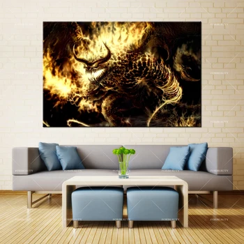 

Forbeauty Canvas Painting Wall Art devil fire whip Spray Printing Waterproof Ink Home Decor