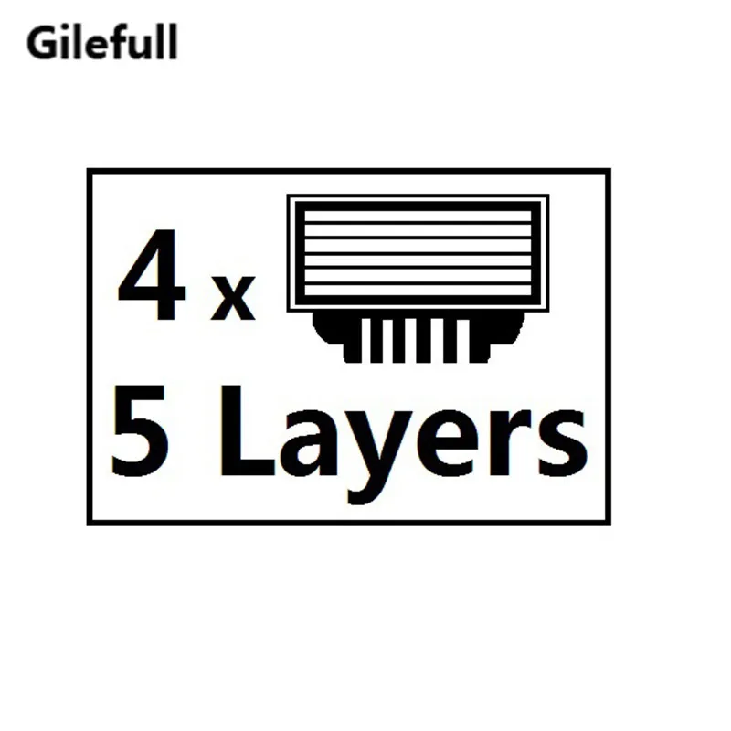 4 шт./лот, 5 слоев лезвий, бритвенные лезвия для мужчин, Gilett Fusion power, лезвия для бритья Gilletts Proglide