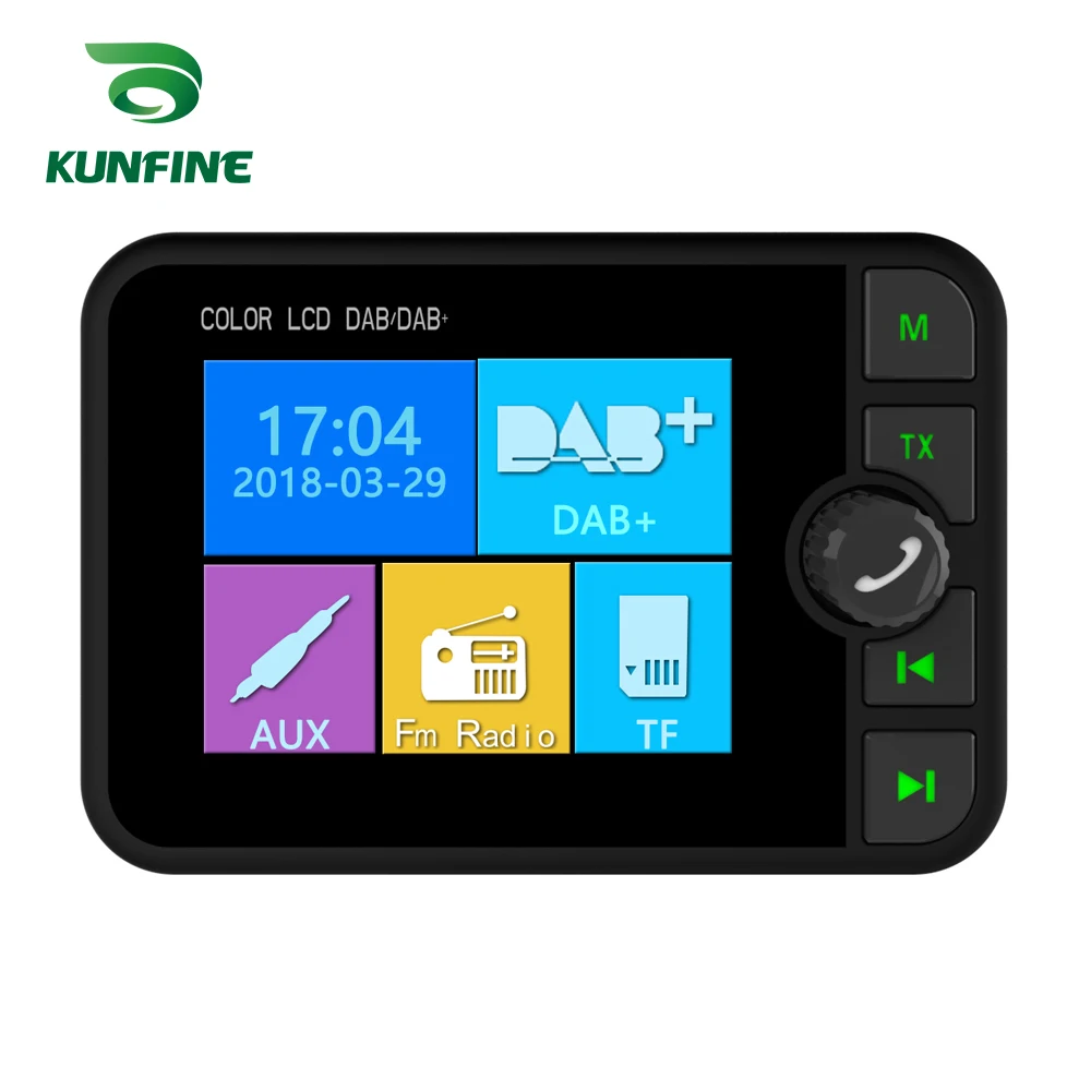 KUNFINE Universal Car styling 12V-24V Car DAB+ Tuner Car Radio FM Transmitter Car DAB Digital Radio Adapter with Bluetooth Music Streaming  C6 (6)