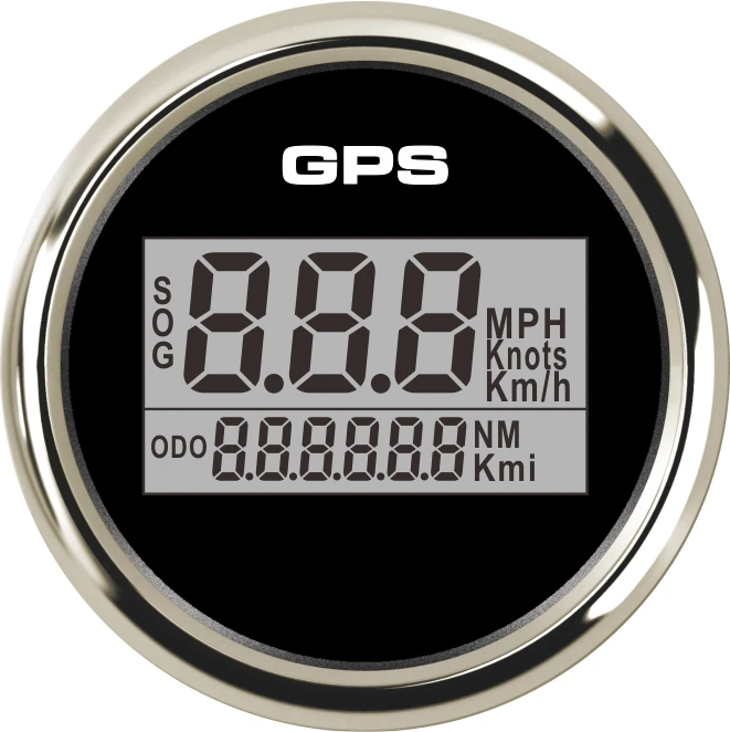 

1pc New Arrival 0-999 Km Mph Knots Digital GPS Speedometers 52mm Speed Odometers with Trip Meter Sog 8 Kinds Backlight for Auto