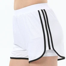 Летний стиль, женские шорты, штаны,, высокая эластичность, дышащие, женские короткие штаны, для йоги, двухслойные, женские короткие штаны