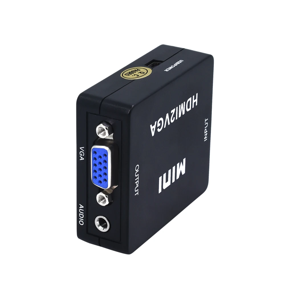 TISHRIC MINI HDMI в VGA конвертер адаптер HD1080P HDMI2VGA с аудио питание для Xbox DVD PS3 проектора