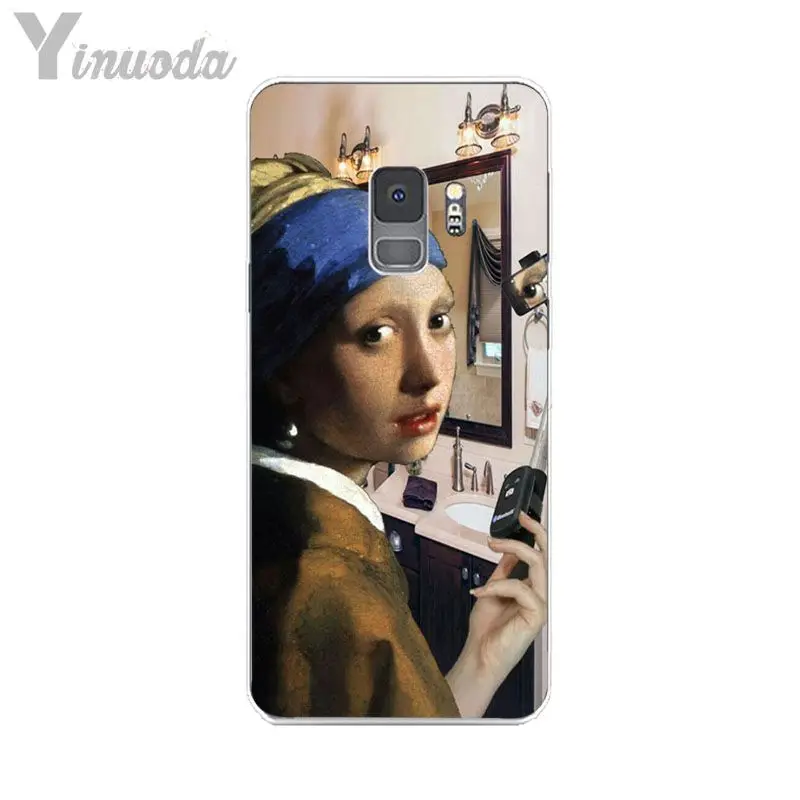 Van Gogh Mona Lisa Funny Art Girl with a pear earing