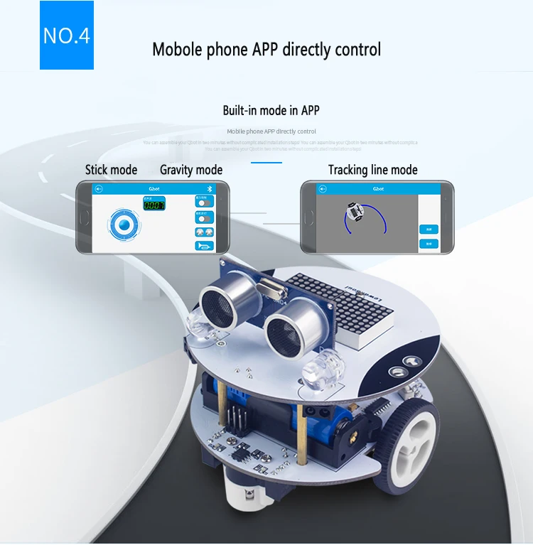 Xiao R DIY Qbot scrich 2 в 1 приложение управление Программирование робот автомобильный набор Inteligent RC робот модели игрушек для детей