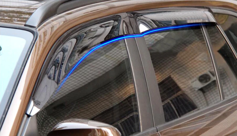 

For BMW X5 E70 2008 2009 2010 2011 2012 2013 Visor Vent Shade Window Sun Rain Guard Deflector Cover 4pcs