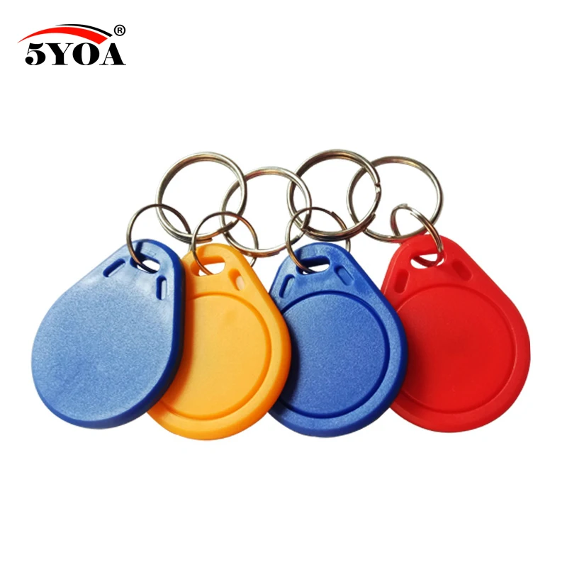 

1000pcs 13.56MHz IC M1 S50 Keyfobs Tags RFID Key Badge Finder Card Token Attendance Management Keychain ABS Waterproof