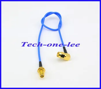 

10 piece/lot Extension SMA Plug Right Angle to Female Straight connector Blue RG316 Pigtail Coaxial Cable 30cm Free Shipping