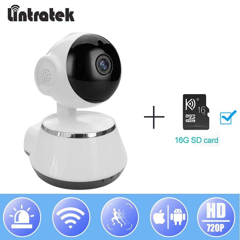 Lintratek New Video Surveillance IP Camera WiFi HD 720P Mini Wi-fi Security PTZ Camera Wireless Onvif Home Camera Baby Monitor lintratek video surveillance camera 960p wifi onvif mini ip camera home security wifi cctv camera wireless baby monitor ipcamera