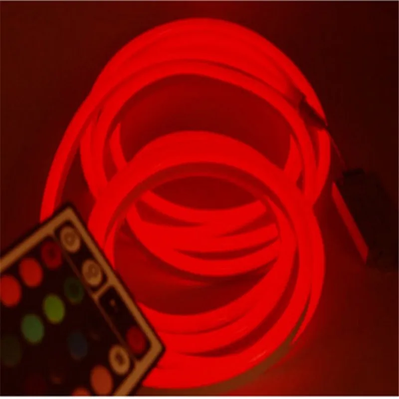 

1-10m standard RGB Neon flex,72pcs 5050SMD/m color changing led neon tube with remote controler ,220-240V led sign board tube