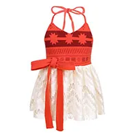 Маскарадный костюм Моана для маленьких девочек; летнее пляжное платье с открытыми плечами для детей; платье на Хэллоуин для малышей; праздничное платье принцессы