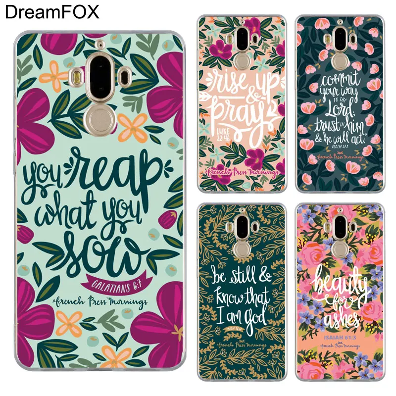 DREAMFOX M066 Библейский стих телефон фон Мягкий ТПУ силиконовый чехол для huawei mate 8 9 10 20