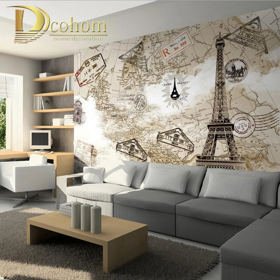 Online Get Cheap Vintage Menara Eiffel Gulungan Dinding