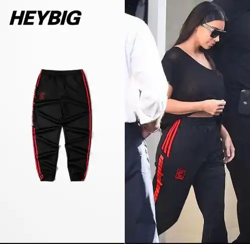 black and red calabasas pants