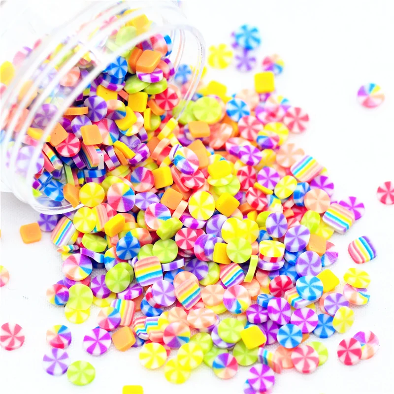 

10 gram Polymer Clay Slice 2mm Mixed Candy Shape Sprinkles|Colorful Fake Candy Sweets Sugar Sprinkles Decorations for Fake Cake