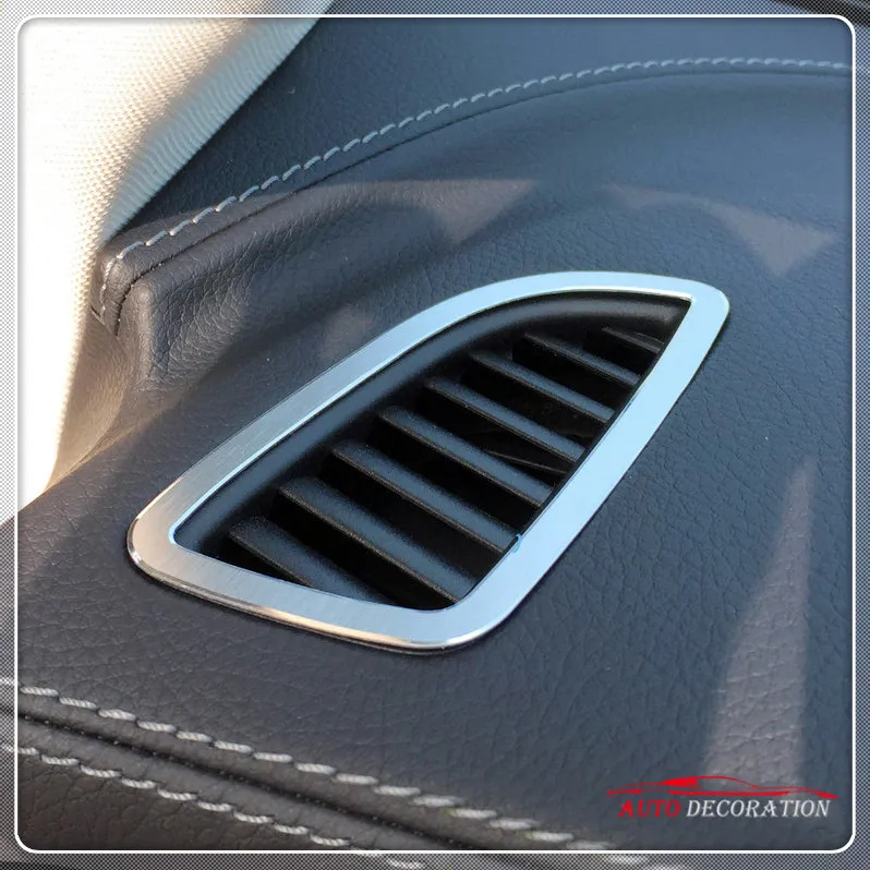 

For Left Hand Drive! for Mercedes Benz 2015-2018 C Class/ 2015-2018 GLC Car styling Aluminum Alloy Upper Air Vent Cover 2*