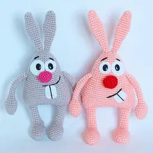 Вязание крючком игрушки и куклы в ручной работы кролик Каприз погремушка игрушка