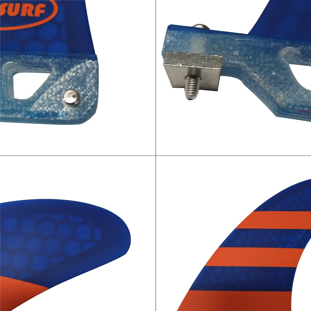 Стекловолокно " плавники SUP доска Quilhas плавники доска для серфинга один плавник UPSURF логотип sup плавники синий/оранжевый цвет