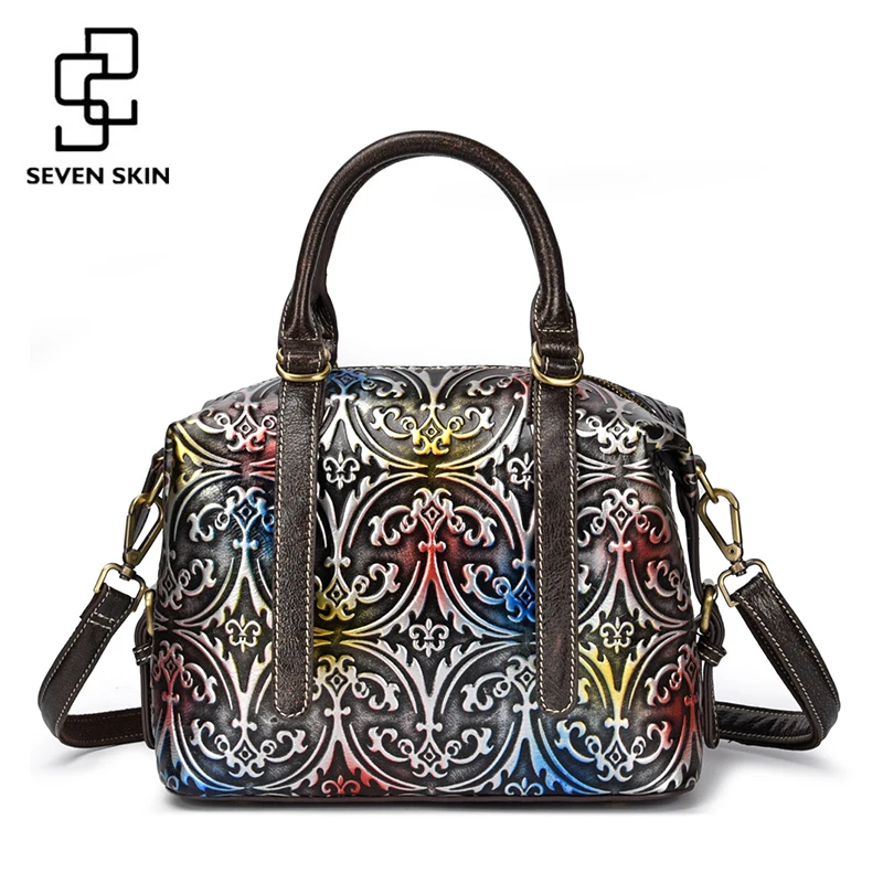 

SEVEN SKIN Shoulder Bag for Women Soft Genuine Leather Messenger Bag Ladies small Crossbody Bags Female Vintage Pillow Handbag