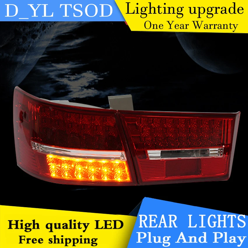 Top D-YL Car Styling Accessories for Hyundai Sonata NF LED Taillights 2006-2013 Sonata NF Tail Light Rear Lamp DRL+Brake+Park+Signal 2