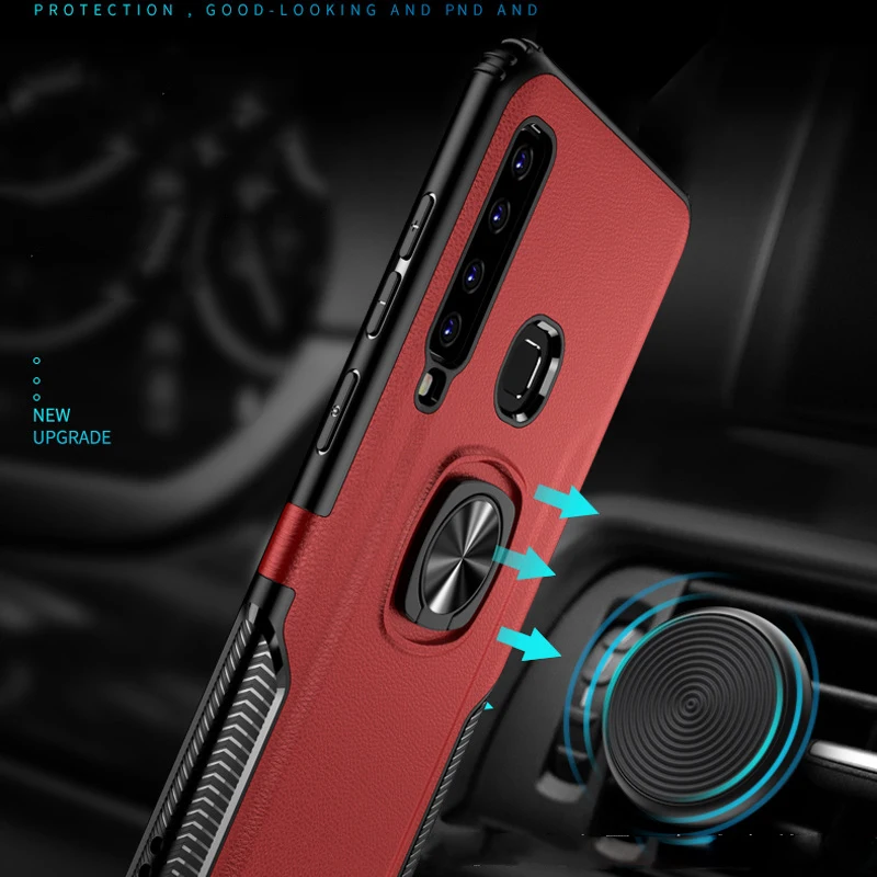 

Invisible Bracket Cases for Samsung Galaxy A9 2018 A920 A9S Pro A7 A750 A750F Case Cover for Magnet Mount Air Vent Car Holder