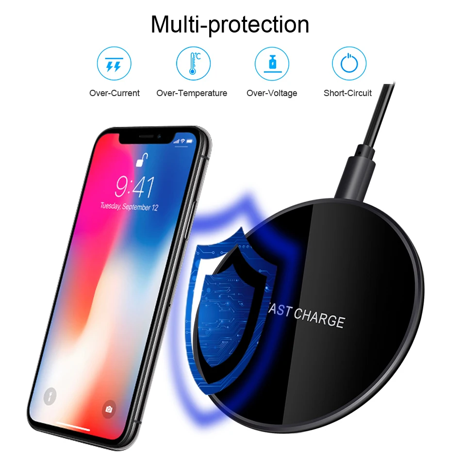 Cinkeypro USB Зарядное устройство 6 Порты ЕС Подключите мобильный телефон адаптер 15 Вт