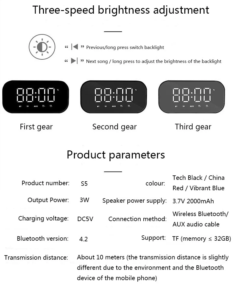 YAyusi bluetooth-динамик для душа Мини Портативные Компьютерные колонки с будильником дисплей спальня динамик