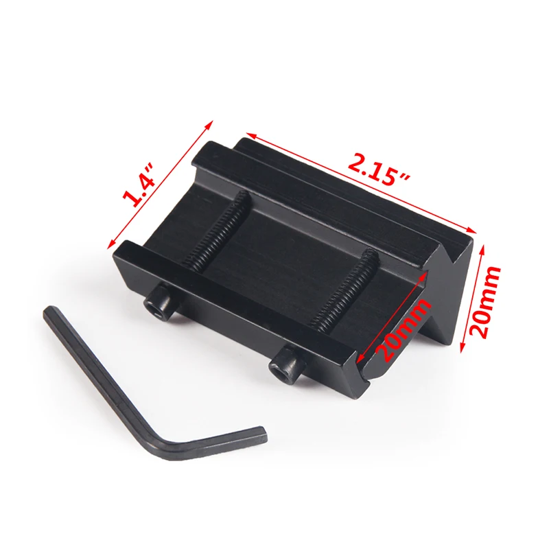 Tactical Scope Mount 45 Degree Angle Offset Holder 20MM Picatinny Weaver Rail for Gun Laser Base Adapter Hunting Accessory RL1-0024 (6)