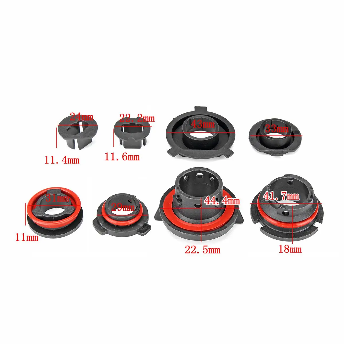 2Pcs Car LED Headlight Bulb Adapter Holder Base Sockets Retainer for H1 H3 H4 H7 H11 H13 9004 9005 2Pcs Car LED Headlight Bulb Adapter Holder Base Sockets Retainer for H1 H3 H4 H7 H11 H13 9004 9005