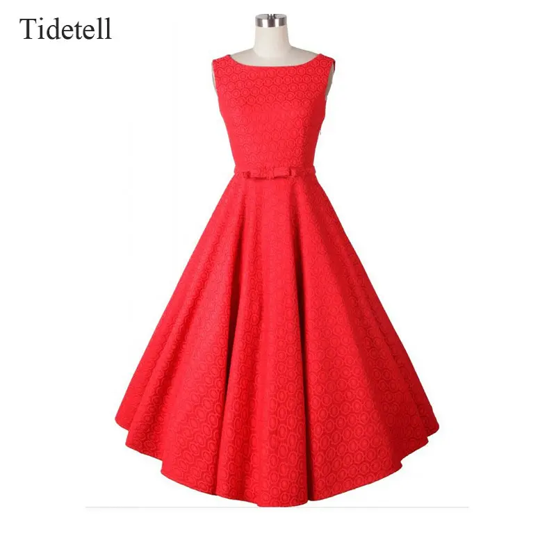 2016 Cheap prom font b Dress b font Summer Sleeveless Retro Vintage 1950s 60s Short Party