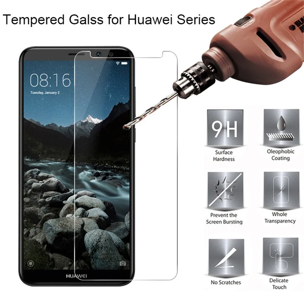 Закаленное стекло 9H HD для Huawei P30 P20 40 экрана P Smart Plus на Honor 8X 8A 8C 8S 10 20 Lite Pro